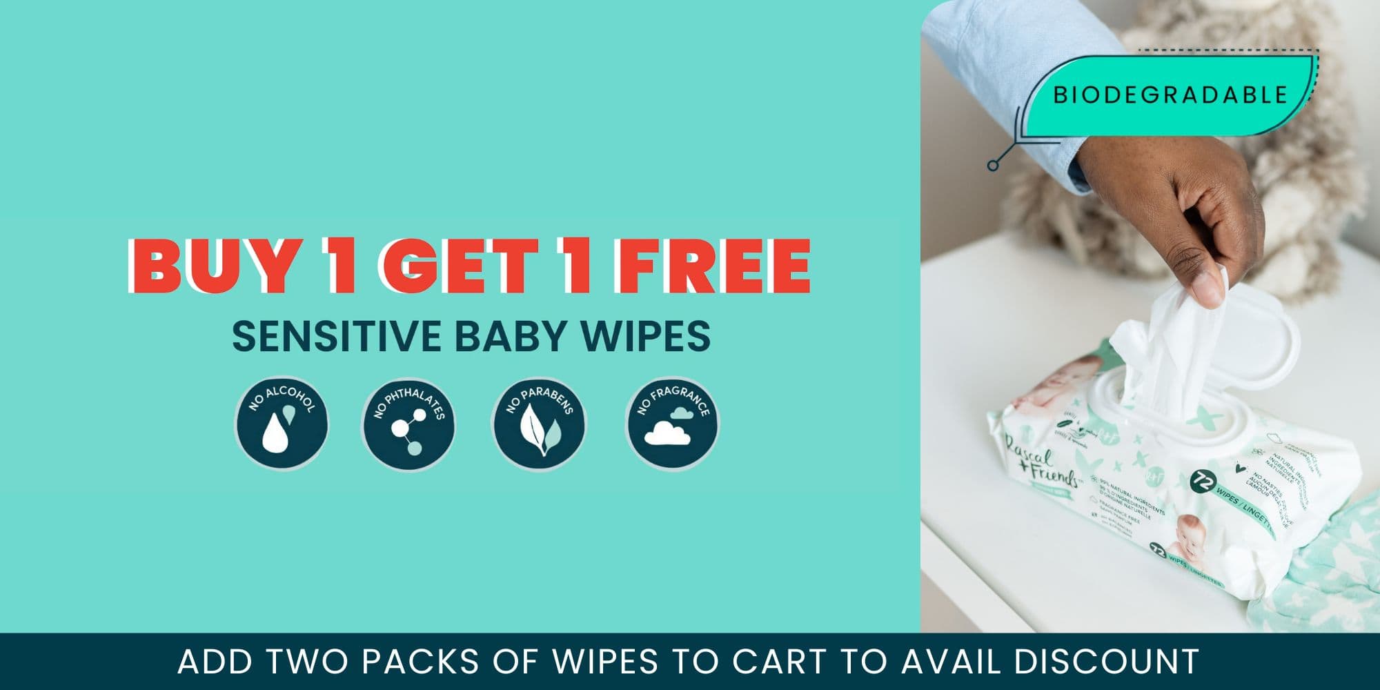 Buy 1 Get 1 Free on Wipes